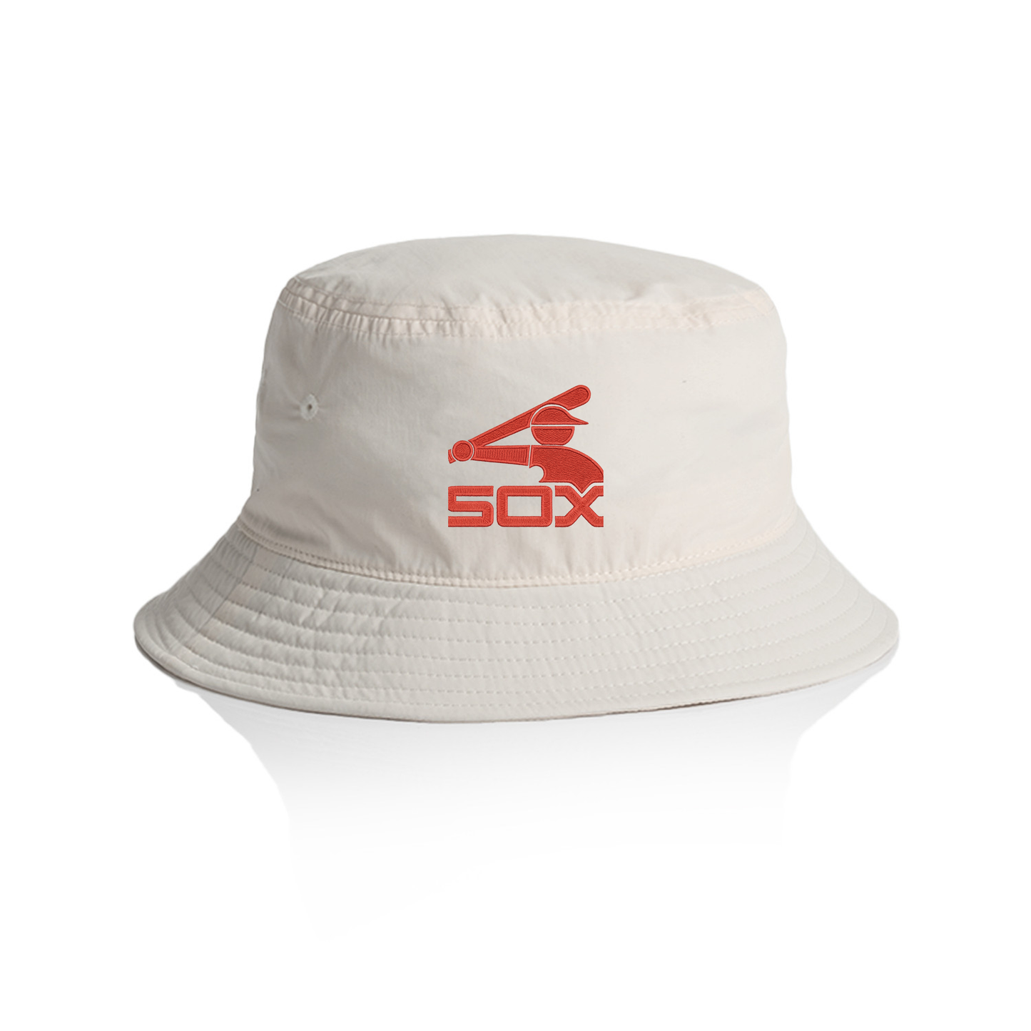 SBG Sox | Bucket Hat in Bone with Red Batterman Logo
