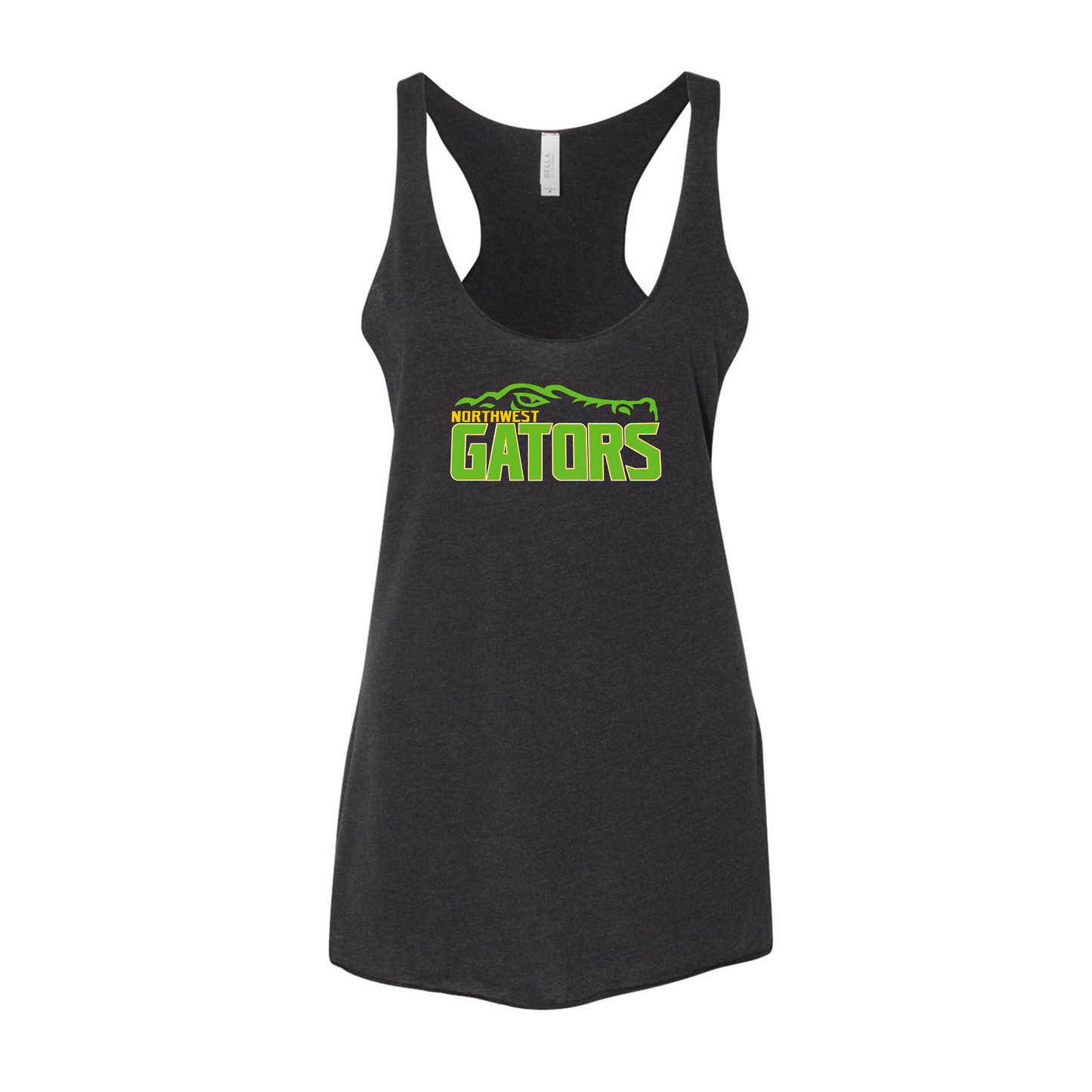 NWG | NW Gators Gator - Black Triblend Racerback Tank Top