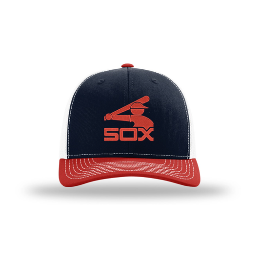 SBG Sox | Trucker Hat with Batterman Logo in Red