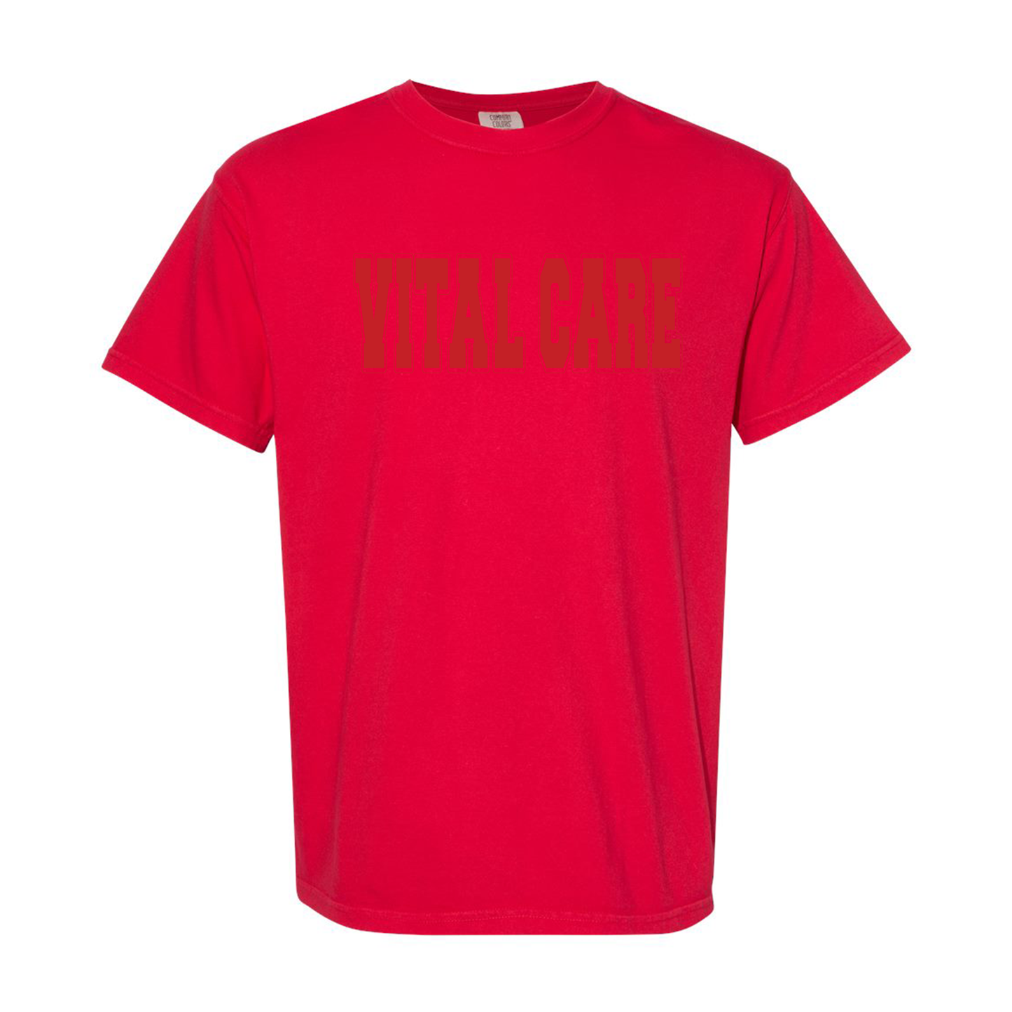 Vital Care Block Heavy Cotton T-shirt with Puff Ink (Multiple Colors)