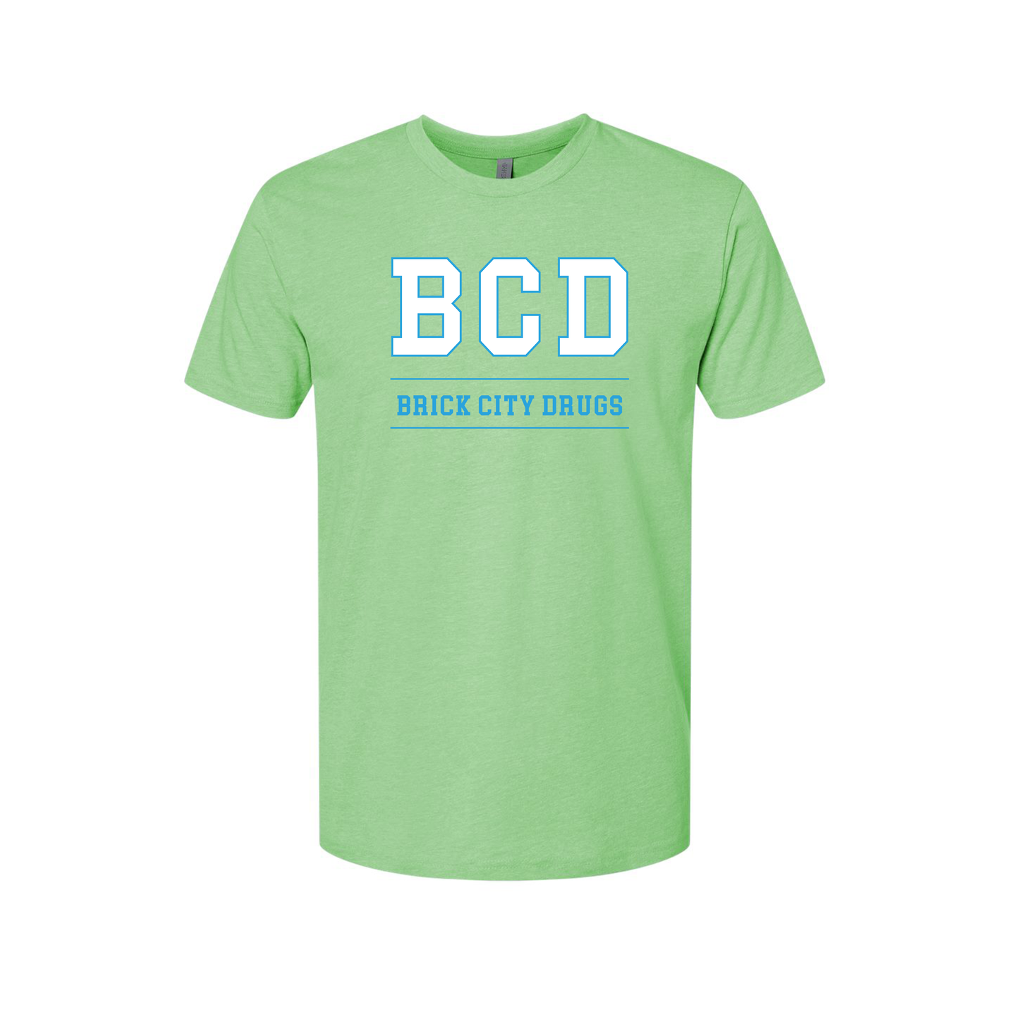 Brick City Drugs | Apple Green BCD Block Tee