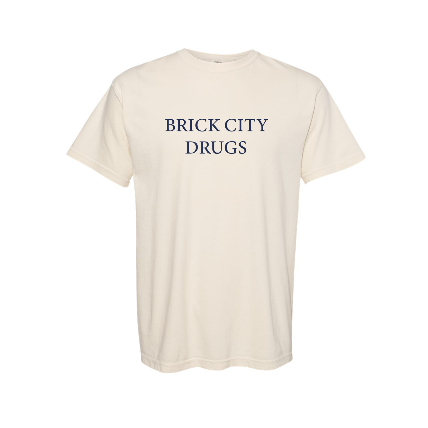 Brick City Drugs | Ivory Serif Tee