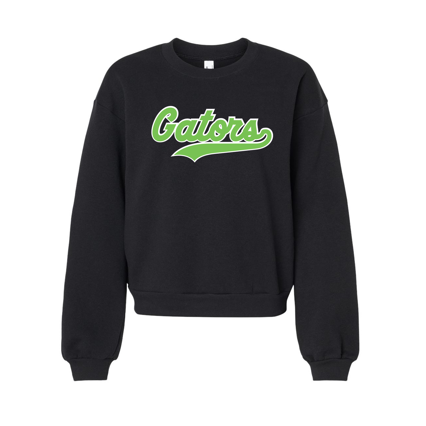 NWG | NW Gators Script - Black Cropped Crewneck Sweatshirt