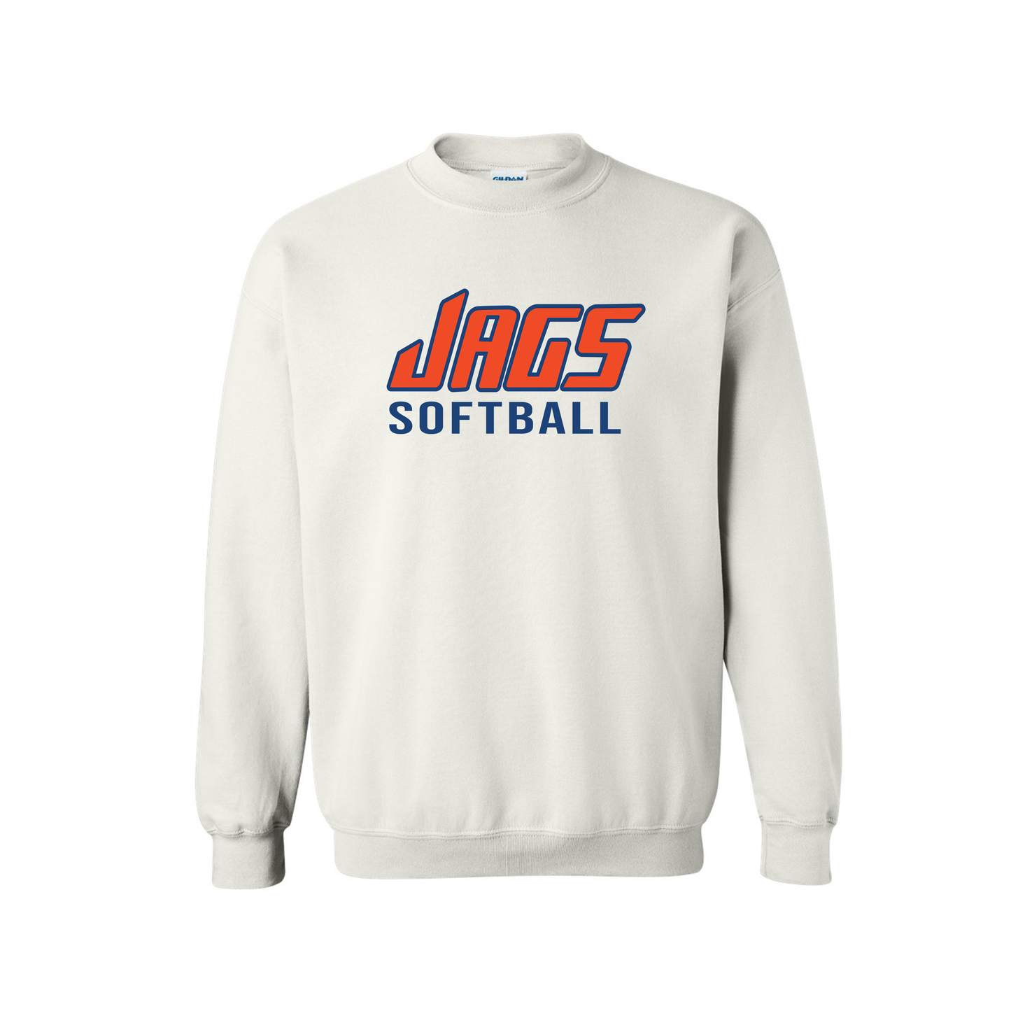 MC Softball | White Crewneck Sweatshirt | Jags Softball