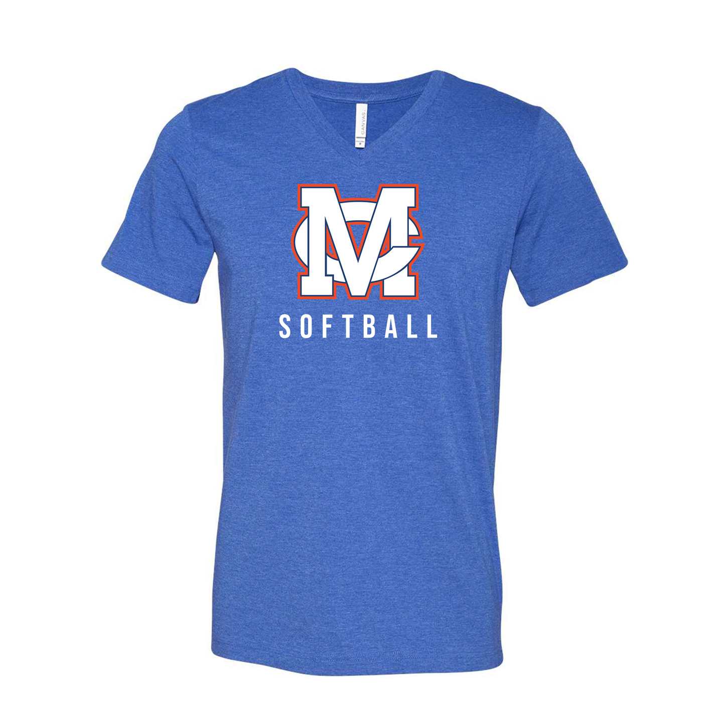 MC Softball | Tri-Blend V-neck T-Shirt | MC Softball