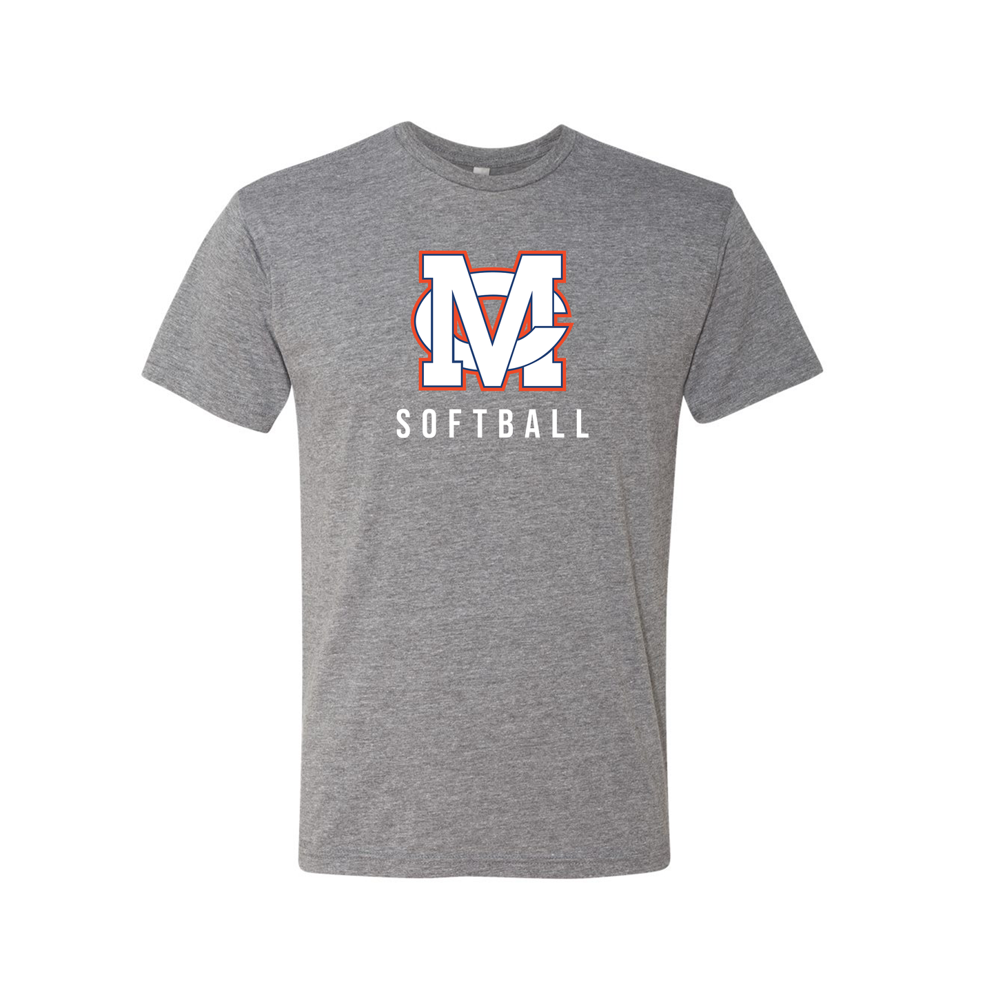MC Softball | Athletic Grey Tri-Blend T-Shirt | MC Softball