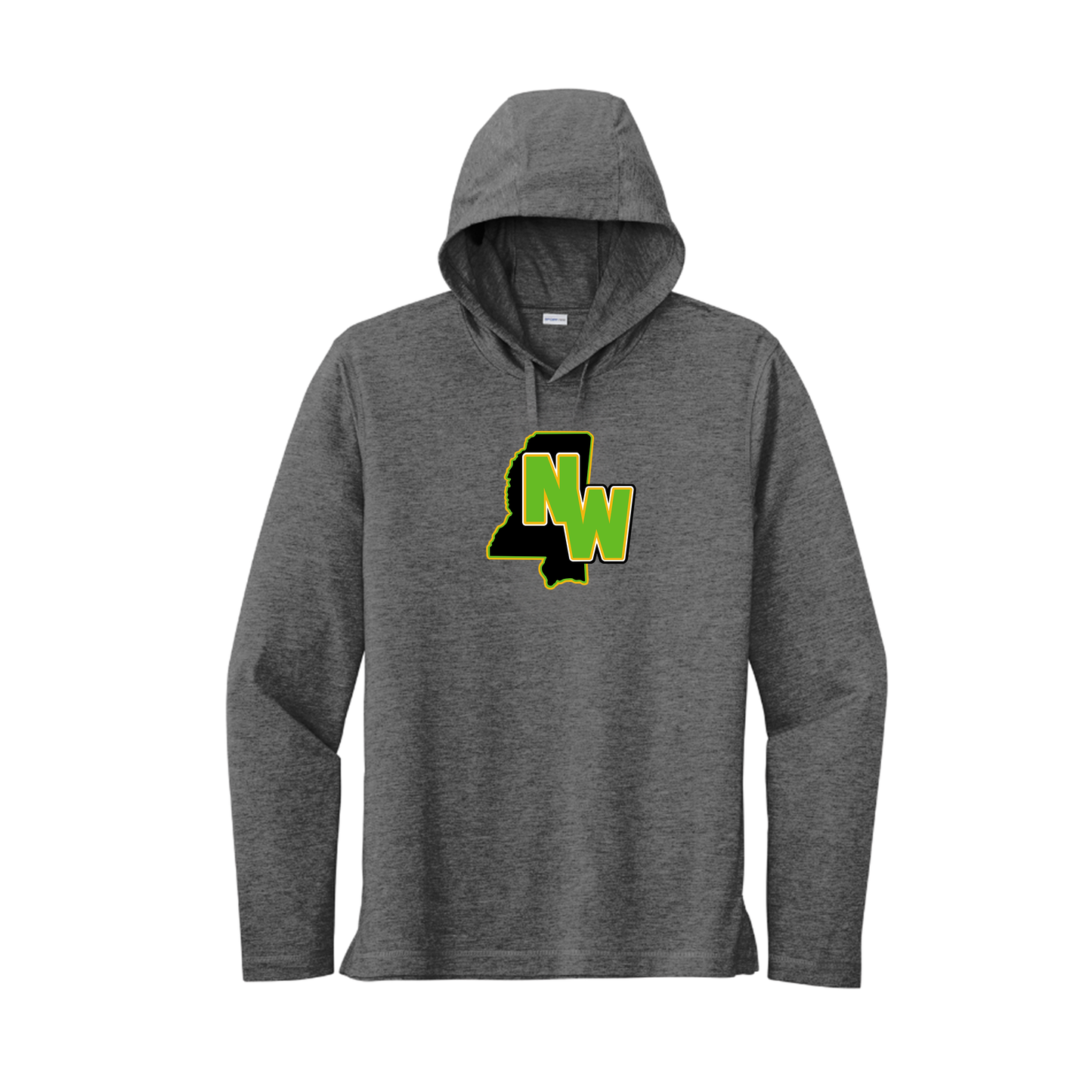 NWG | NW Gators Badge - Charcoal Triblend Long Sleeve Hoodie