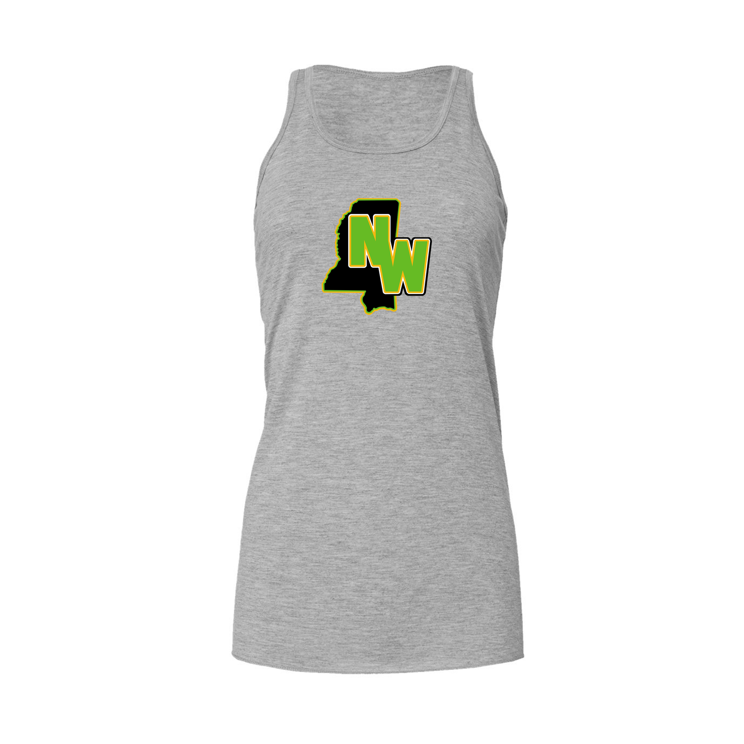 NWG | NW Gators Badge - Athletic Grey Triblend Racerback Tank Top