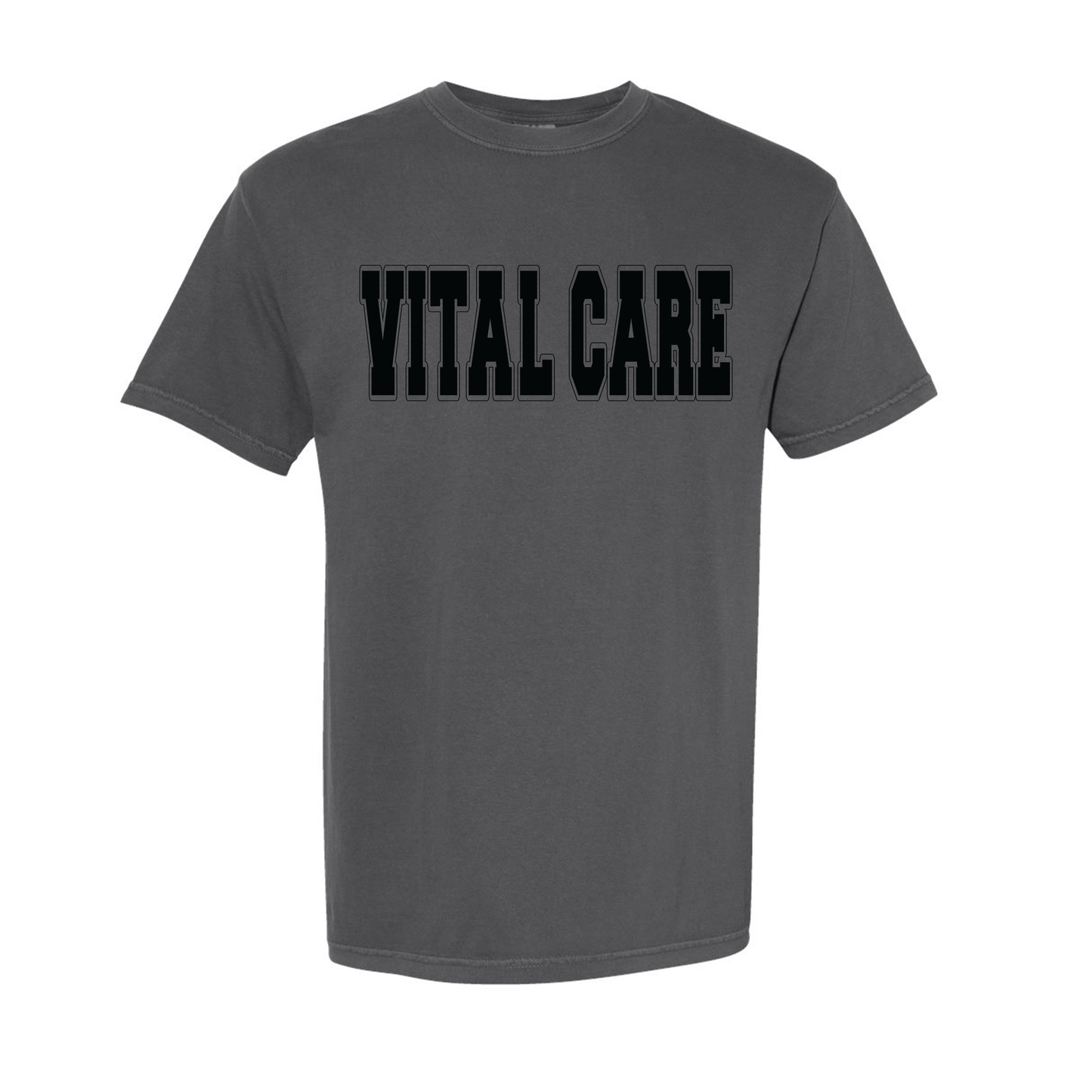 Vital Care Block Heavy Cotton T-shirt with Puff Ink (Multiple Colors)