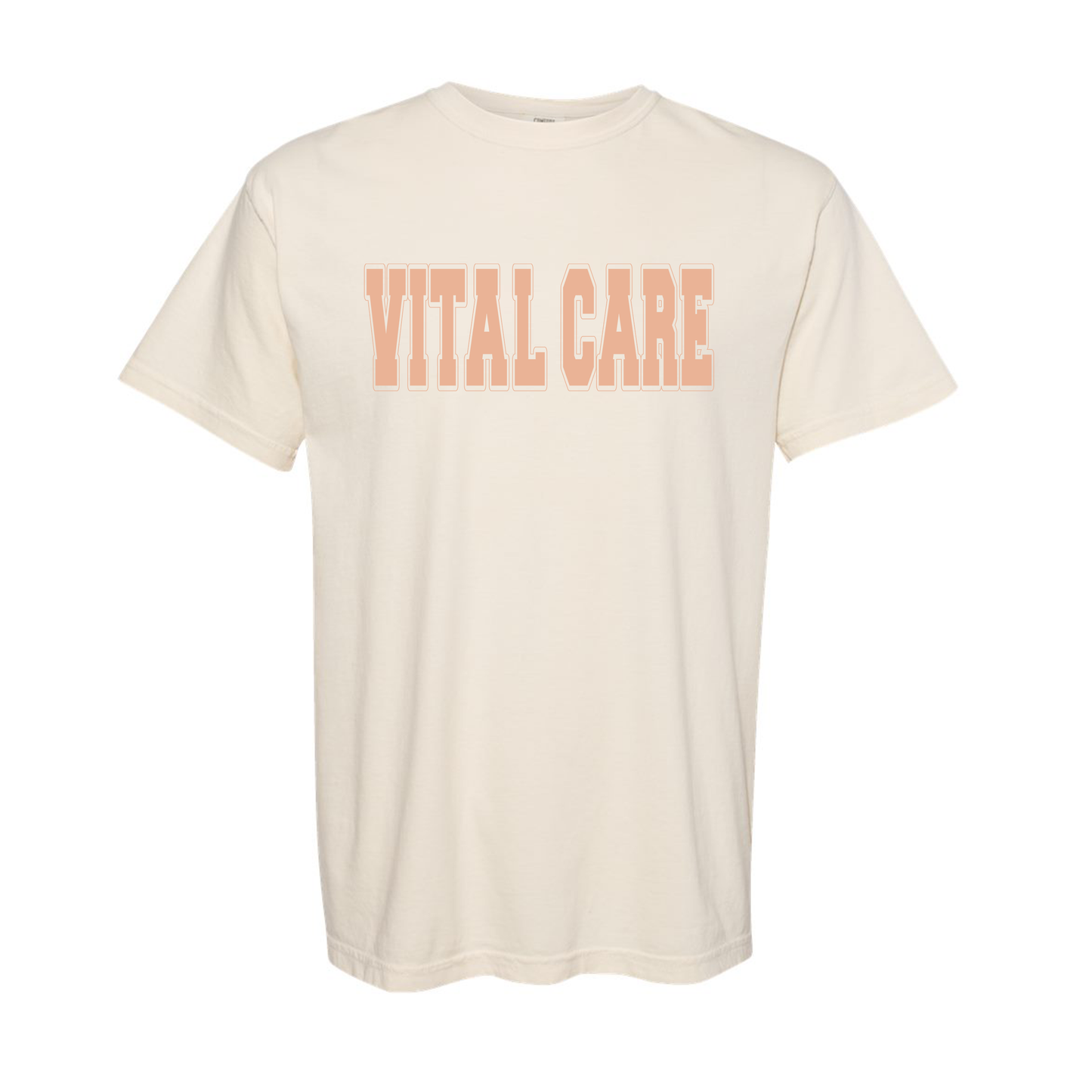 Vital Care Block Heavy Cotton T-shirt with Puff Ink (Multiple Colors)