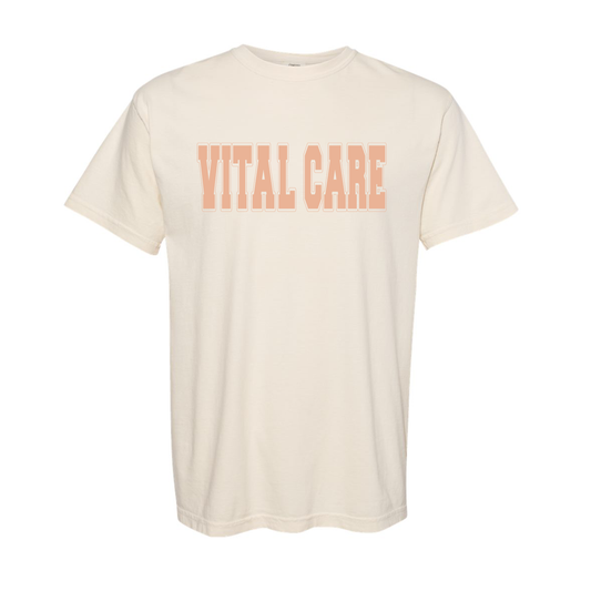 Vital Care Block Heavy Cotton T-shirt with Puff Ink (Multiple Colors)